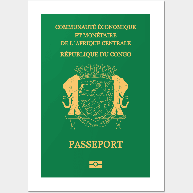 Republic of Congo passport Wall Art by Travellers